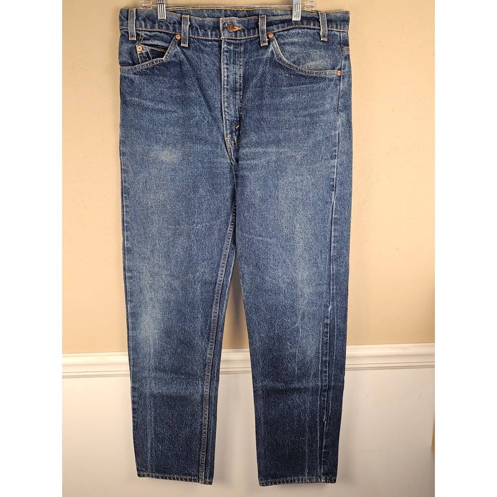 Vintage 90s Levis 505 Orange Tab Jeans Made in USA Blue Denim 38x32 Aug 1994